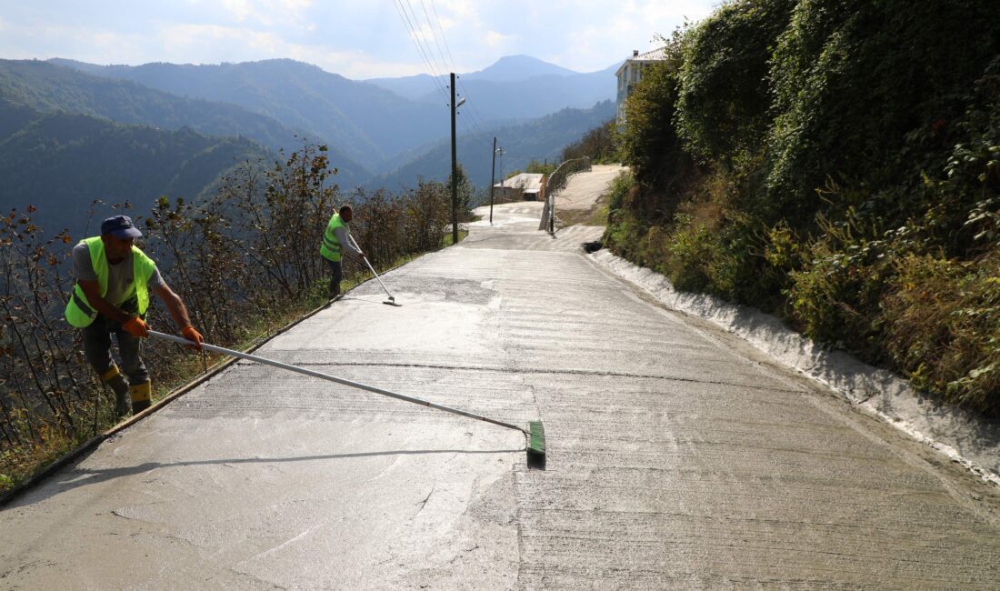 Ordu Büyükşehir Belediyesi 19 ilçede sürdürdüğü yol çalışmalarına ara vermeden