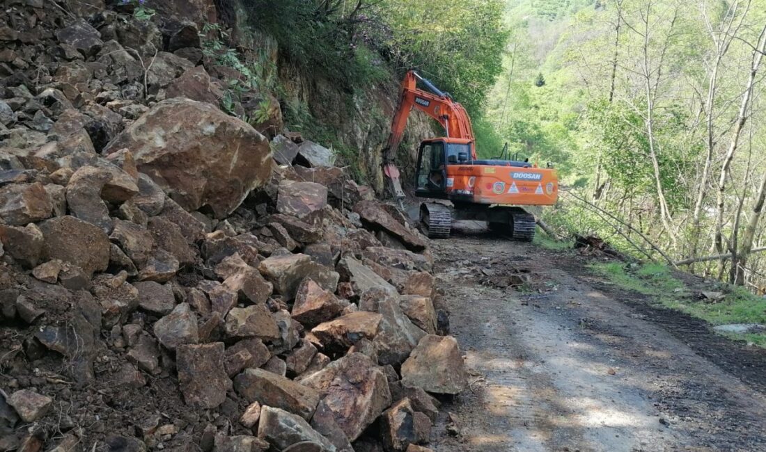 Ordu Büyükşehir Belediyesi ekipleri, Kabadüz Yeşilada Mahallesinde 3 km’lik yolda