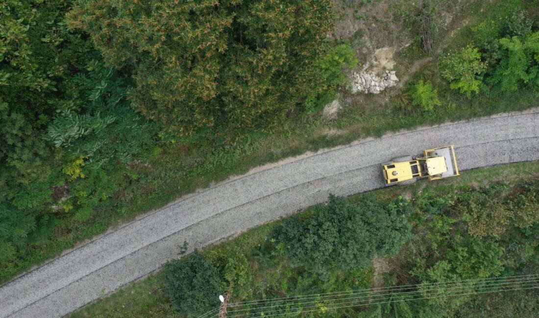 Ordu Büyükşehir Belediyesi Çamaş’ta bulunan 4,1 km uzunluğundaki grup yolunu